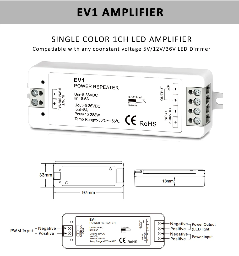 Dimmer LED 12V 24V 15A Einfarbig Touch Dimmer Fernbedienung Schalter 2,4G RF Smart Wifi Drahtlose PWM LED Streifen Licht Fernbedienung Dimer V1-L – Detail 11