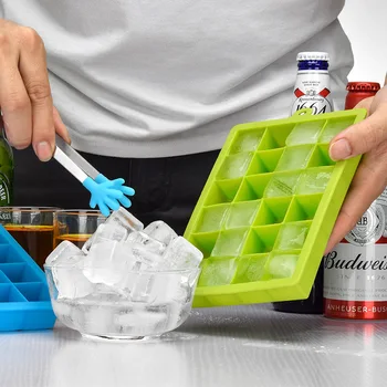 

Silicone Ice Tray Household Lid Big Square Infant Box Making Supplementary Food Box Japan Refrigerator Frozen Ice Cubes Mould