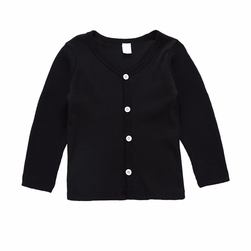 LILIGIRL/свитер для девочек, Куртка вязаный монотонный кардиган с длинными рукавами для мальчиков, детское хлопковое пальто для детей, топы, одежда, верхняя одежда - Цвет: Ali1491B