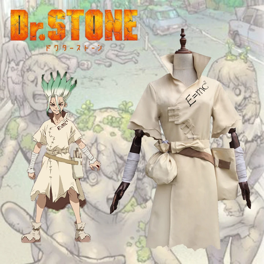 

2019 Anime Dr. STONE Ishigami Senku Cosplay Costume Adult Uniform Full set Halloween Christmas Party Outfit