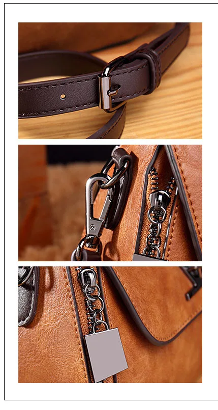 Cow Leather Women Shoulder Bags 2021 Solid Color Crossbody Messenger Purse Retro Top-Handle Bag Tote Shopping Handbags