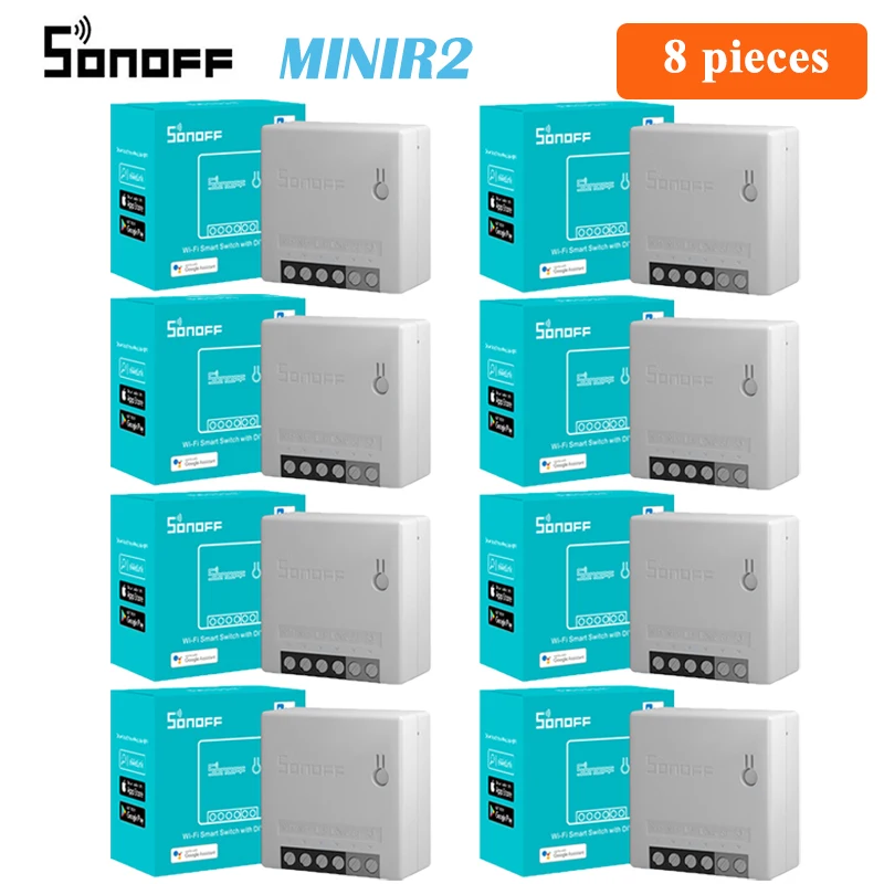 SONOFF MINIR2 Wifi DIY Switch Mini R2 2 Way Modules eWeLink APP Wireless Remote Control Work with Alexa Google Home Automation 
