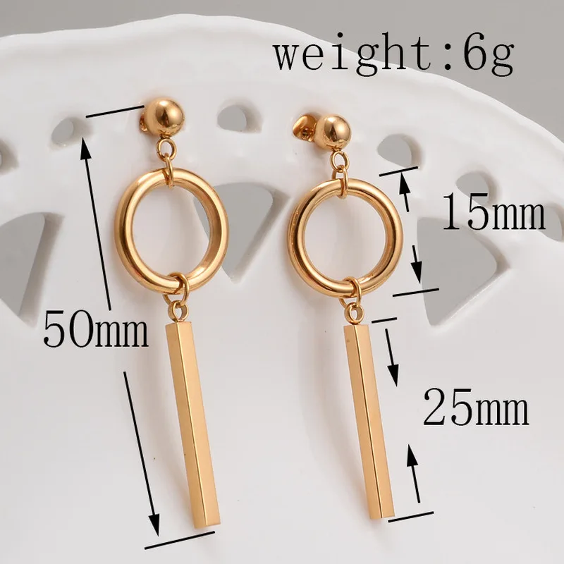Versión coreana de joyerica pendientes borla moda Ретро largos cadena Metal textura colgantes |