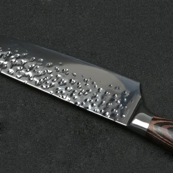 

8 inch mirror light hammer pattern chef knife chef knife kitchen knife Western sushi kitchen knife