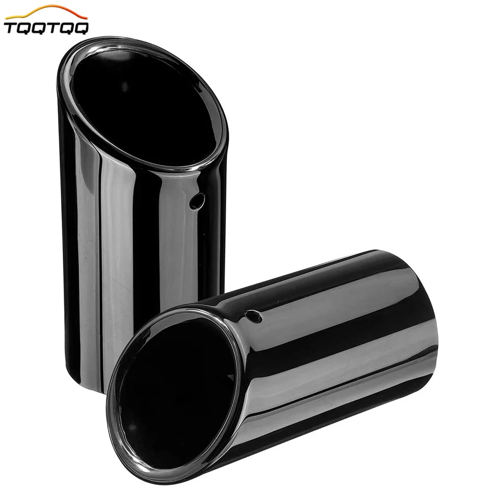 Black Coated Polished Finish Stainless Steel Car Exhaust Muffler Tip Pipe Compatible VW Volkswagen JETTA /SAGITAR/ POLO/ GOLF 7 exhaust muffler tip exhaust trim pipe