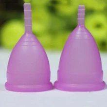 1 шт./лот медицинский силиконовый мягкий менструальный период чашки Лучшие Продажи Мути цвет два размера простой в использовании высокое качество недорогой