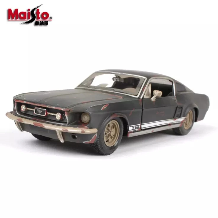 

Модель автомобиля 1:24, схема Meritor делает старую версию Ford Mustang GT, модель автомобиля из сплава, имитация автомобиля, подарки, детский день рожде...