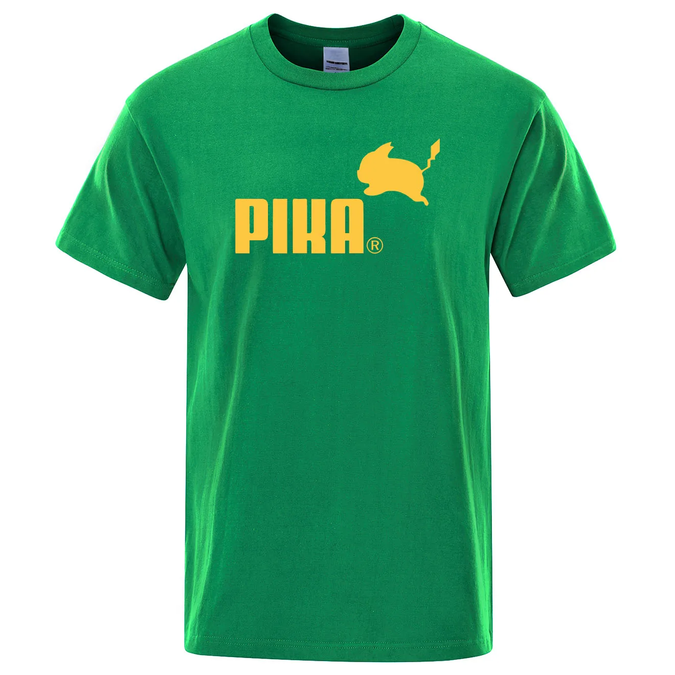 Летняя новая футболка Pika, мужские футболки с японским Аниме Покемон, футболки с Пикачу для мальчиков, хлопковая футболка с коротким рукавом, мужские повседневные футболки, топы