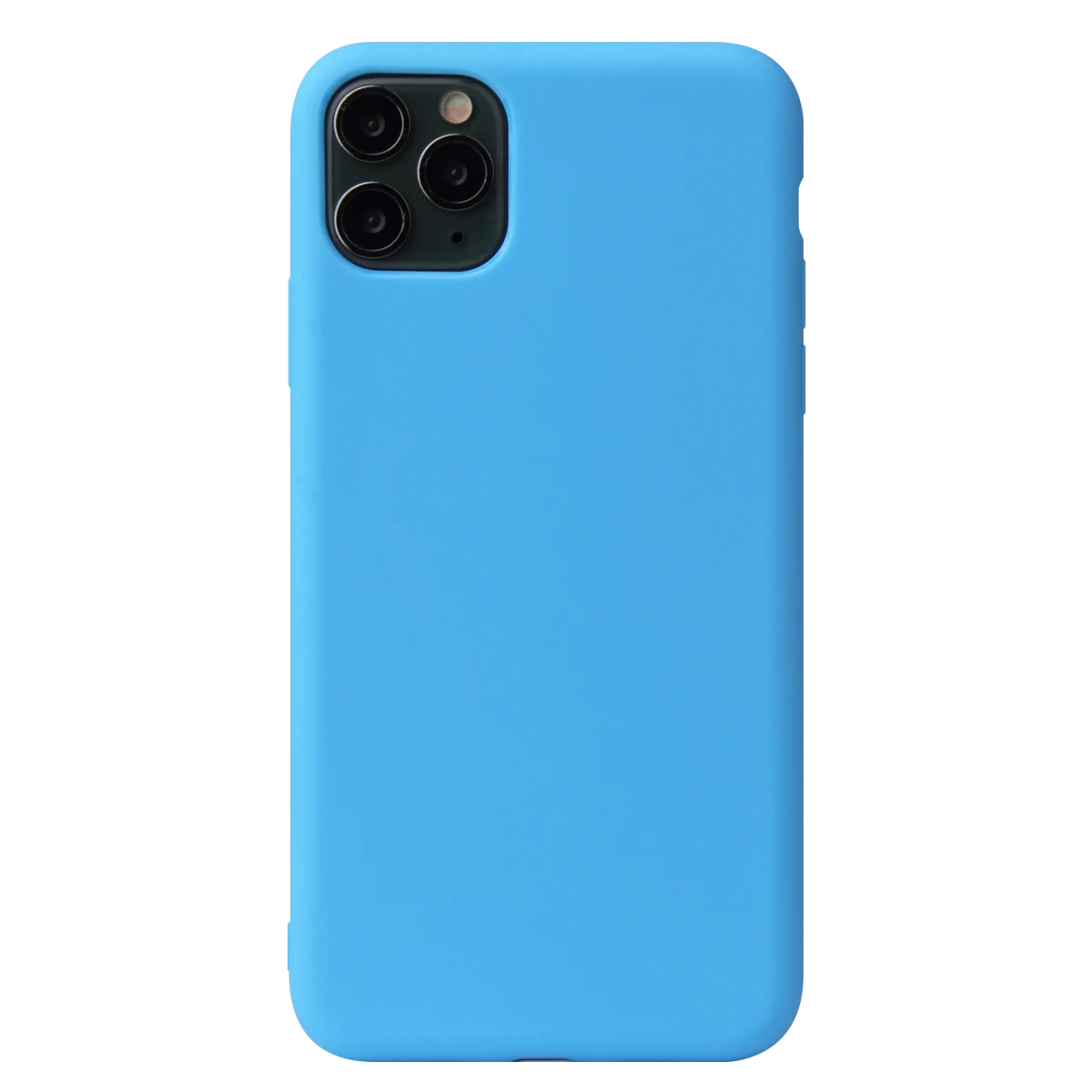 Для IPhone 11 Pro Max чехол, силиконовый,, карамельный цвет, тонкий, мягкий, TPU, задняя крышка для Apple IPhone X XS Max XR 7 8 6S Plus - Цвет: Sky Blue