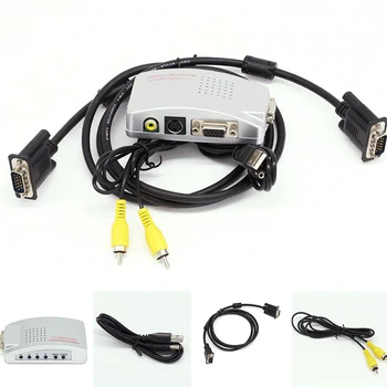 

1080P PC TV Mini Accessaries Home Professional Multifunction HD USB VGA To AV Video Converter