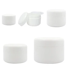 30 шт пластиковые пустые банки для макияжа 10 г/20 г/30 г/50 г/100 г многоразовые бутылки путешествия крем-лосьон для лица косметический контейнер белый