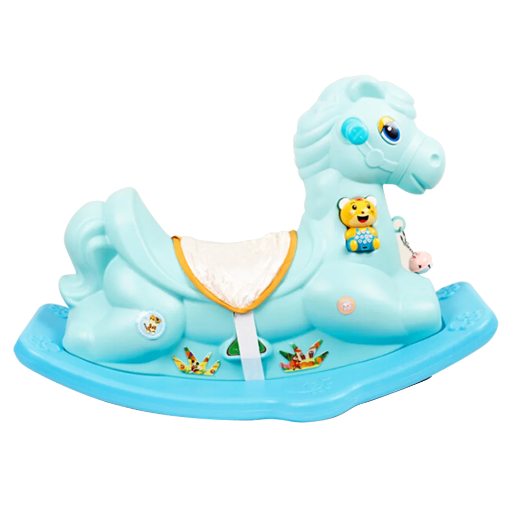 

Seat Toy Rocking Horse Sliding Dual-use Baby Plastic Rocking Chair with Music Ride On Animal Toys Baby Birthday Gifts Unisex 11