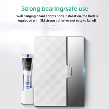 

2 in 1 UV Light Ultraviolet Toothbrush Sterilizer Toothbrush Holder Toothbrush Cleaner Storage Case with Toothpaste Holder