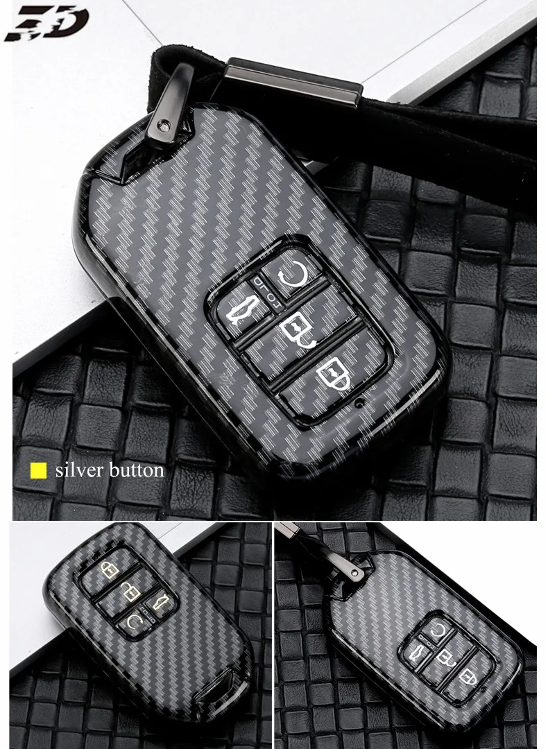 Матовый чехол для ключей автомобиля из углеродного волокна для Honda Civic 4d Accord 2003-2007 CR-V Freed Pilot freed jazz Auto Shell
