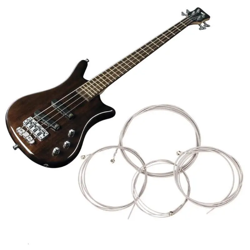 1 Set of 4 Pcs String Bass Guitar Parts Steel Strings Diameter 0.1 inch/0.08 inch/0.055 inch/0.04 inch Accessories | Спорт и