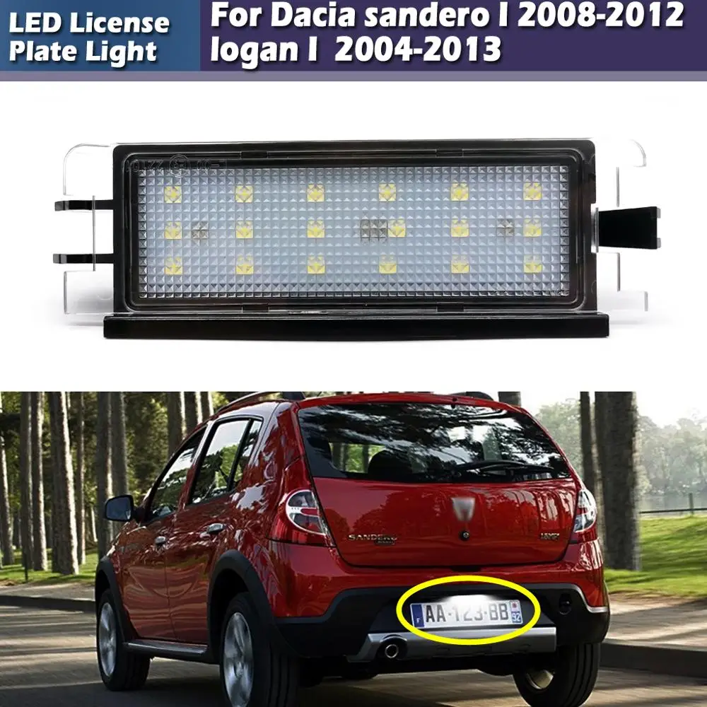 Светильник ка номерного знака для Dacia sandero I 2008 2012 logan 2004 2013 с питанием от 18 SMD