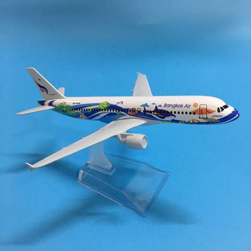 

JASON TUTU Aircraft Model 1:400 Diecast Metal Plane Model Airplane Model 16cm Thai Bangkok Air Airbus 320 Airplanes Plane Toys