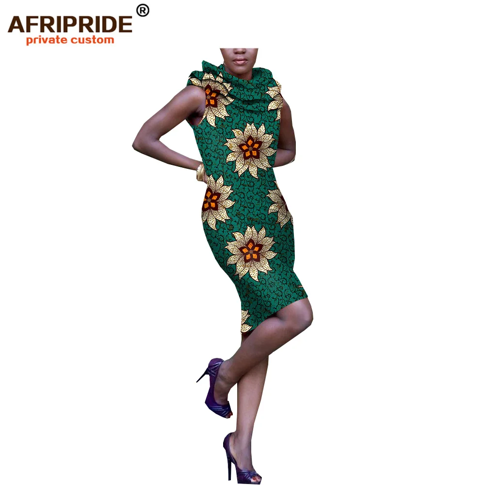 AFRIPRIDE/летнее платье на заказ для женщин, длина до колена, без рукавов, специальное, с вырезом, хлопок, плюс размер, Повседневное платье A722551 - Цвет: 529