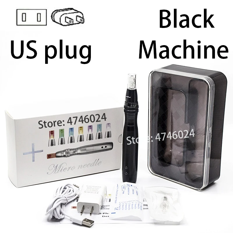 US black pen 12 шт./кор. 8 мл Microneedling терапия BB крем ампулы Dermawhite Сыворотки бустер стартер комплект смешивать оттенки осветляющая основа - Цвет: US black pen