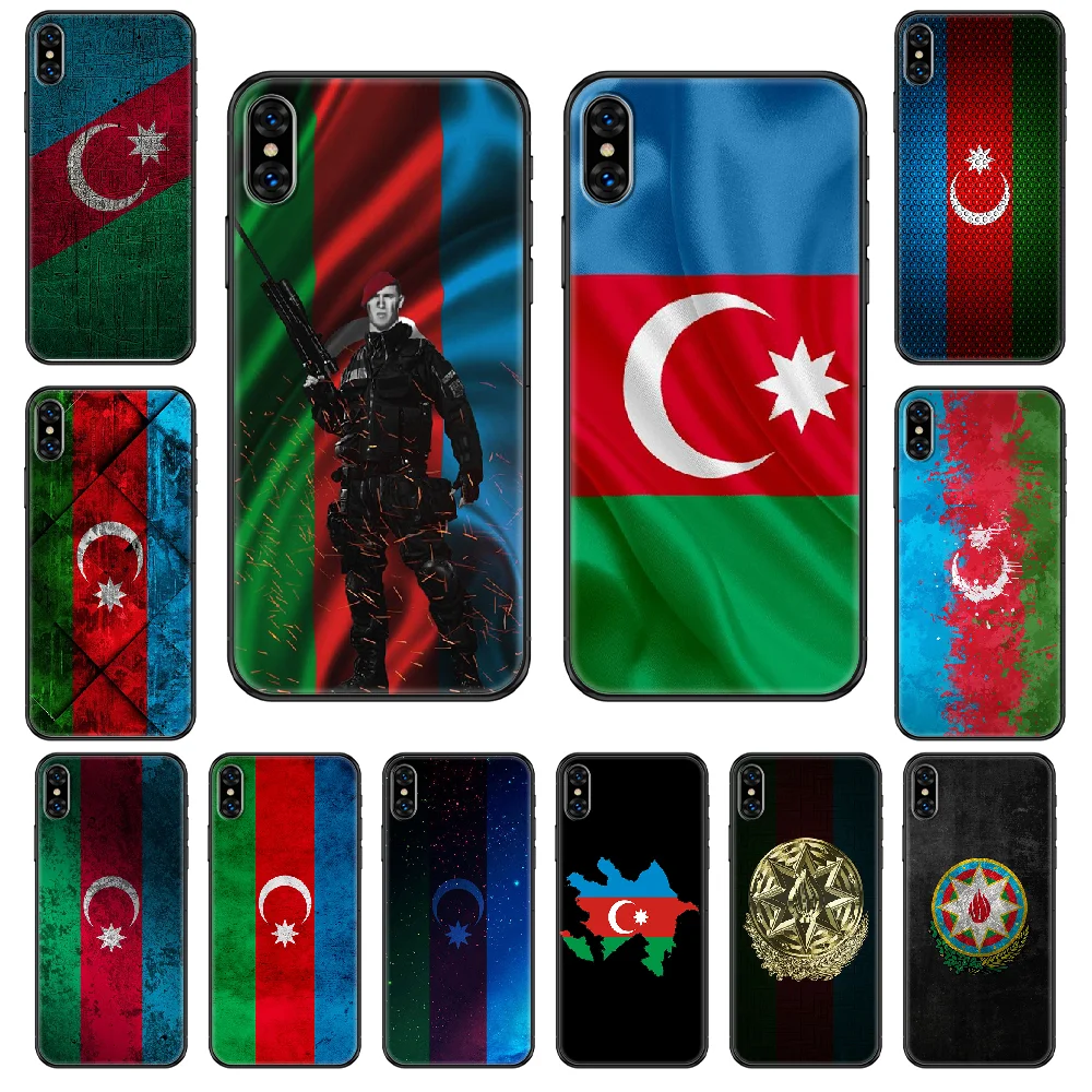 Azerbaijan Buta Flag Phone case For iphone 4 4s 5 5S SE 5C 6 6S 7 8 plus X XS XR 11 PRO MAX 2020 black 3D bumper fashion Etui | Мобильные