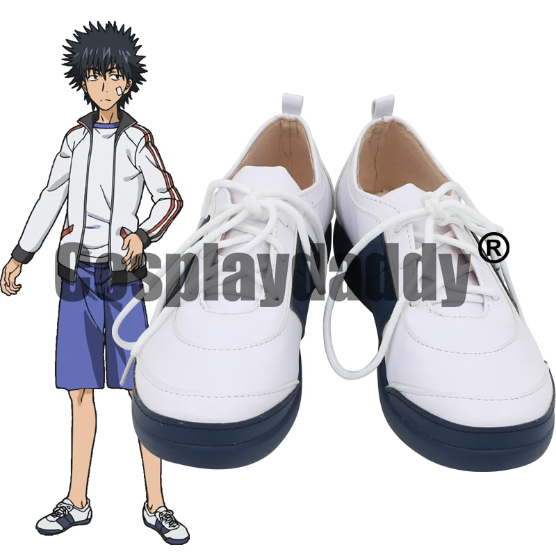 

A Certain Scientific Railgun Toaru Kagaku no Railgun T Academy City Kamijou Touma Anime Cosplay Lace up Shoes C006