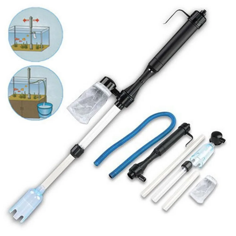 

New 1Pc Aquarium Battery Syphon Operated Fish Tank Vacuum Gravel Water Filter Clean Siphon Filter Cleaner Fish Tank Tools