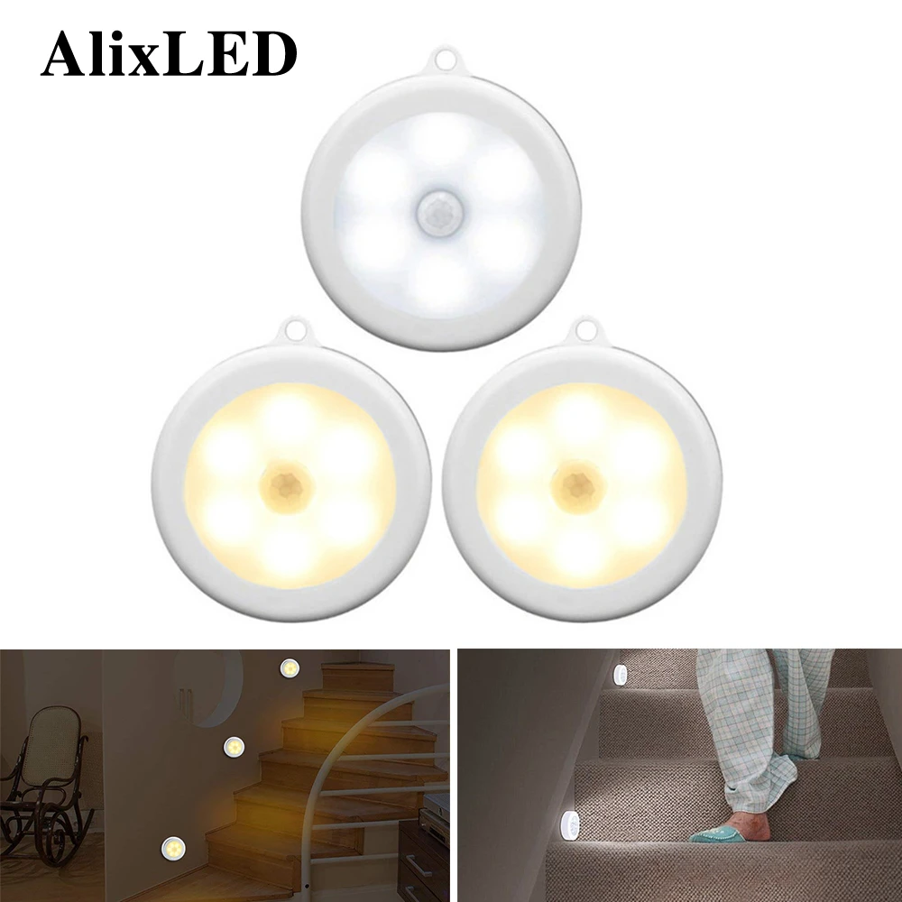 

6LED wireless Night light bedroom decor lamp breast-feeding wardrobe closet staircase living room bathroom study decorative lamp