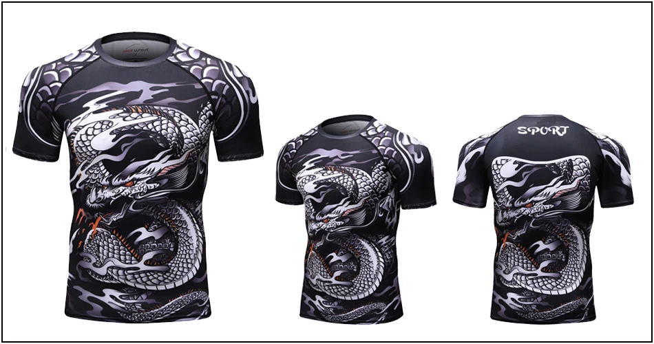 Новинка! Мужская футболка UFC MMA для тренировок, сжатия, с длинным рукавом, BJJ, 3D, для фитнеса, колготки, Мужская Рашгард, футболка+ брюки для мужчин&#39 s, ткань
