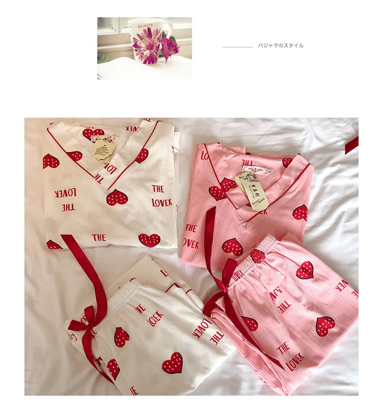 Женские пижамные комплекты, женские пижамы, одежда для сна Pijama Mujer, одежда для сна с модным принтом, домашняя одежда с v-образным вырезом, домашняя одежда