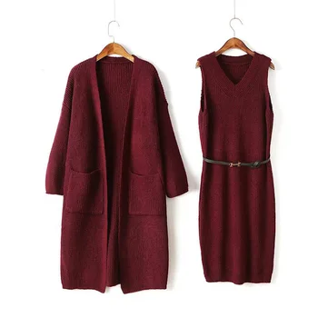 

Make paragraph sweater dress MAO grows in Europe and the United States and two-piece amazon