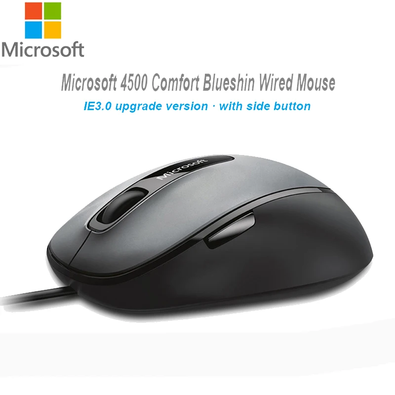 Microsoft 4500 Удобная Blueshin 1000 dpi мышь USB 2 0 компьютер Подлинная технология Bluetrack офисный