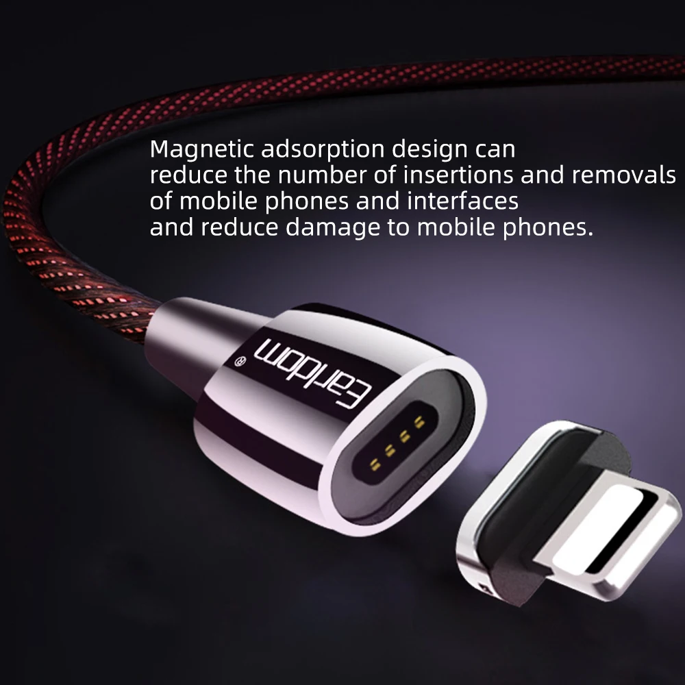 FDBRO Магнитный Micro USB кабель для телефона Быстрая зарядка данных провод шнур магнитное зарядное устройство usb type C кабель для мобильного телефона 1 м