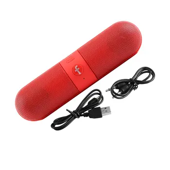 

Portable Mini Speakers TF Card Stereo Wireless Music Outdoor Pill Speakers with Build-in Microphone