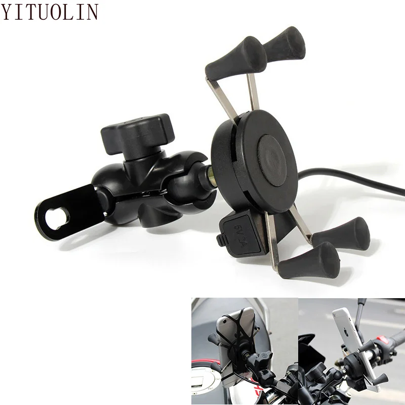 Держатель телефона для мотоцикла HONDA vtx 1300 300 blackbird cbr1100xx hornet 600 cb 400 sf 250 cb650r с Usb