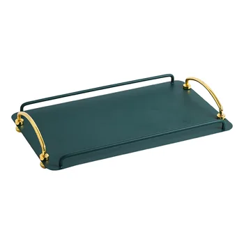 

Nordic Iron Household Rectangular Living Room Tea Tray And Cup Tray Fruit Plate Bedroom Jewelry Storage Bathroom Furnishings