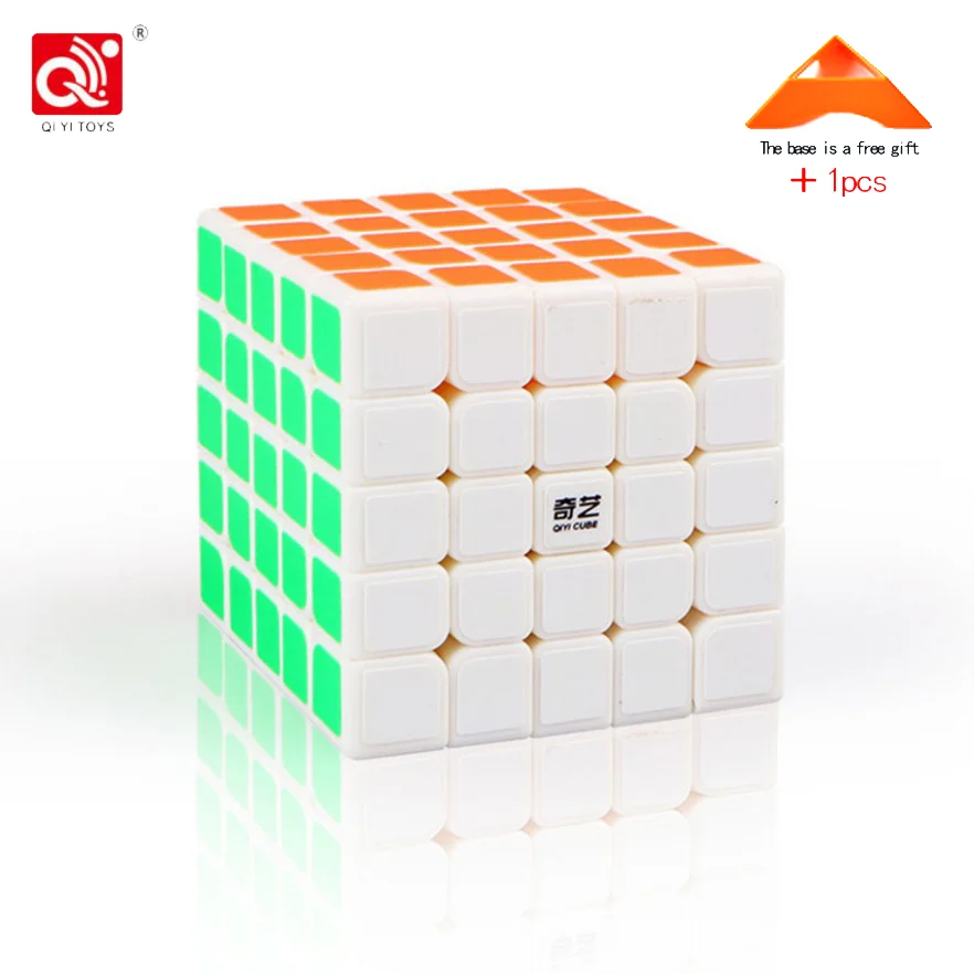 QiYi QiZheng S 5x5x5 волшебный куб скоростная головоломка Профессиональный Neo Magico Cubo черный без наклейки Развивающие игрушки для детей 6 лет - Цвет: 3