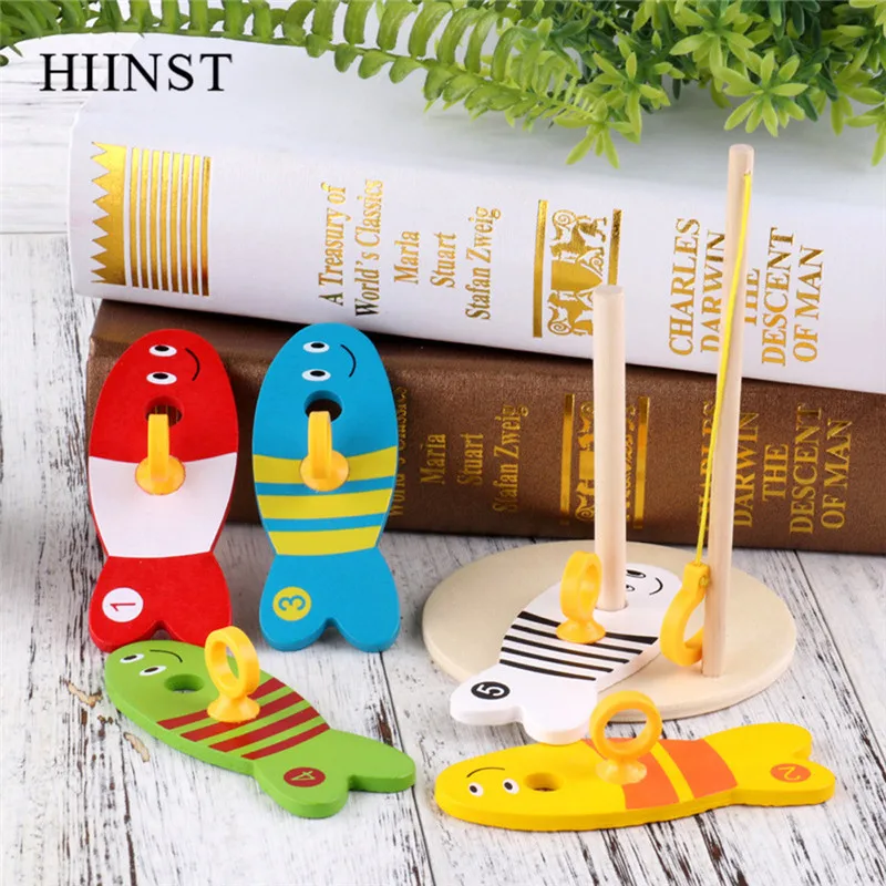 HIINST, забавные игрушки для детей, спортивная игра для рыбалки, цифровая деревянная рыба, для взрослых, биологический когнитивный табурет для рыбалки, развивающие игрушки