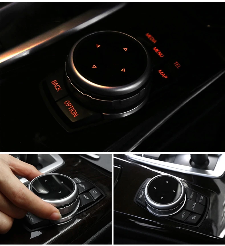 Оригинальные автомобильные мультимедийные пуговицы для BMW 1 3 5 7 Series X1 X3 F25 X5 F15 X6 16