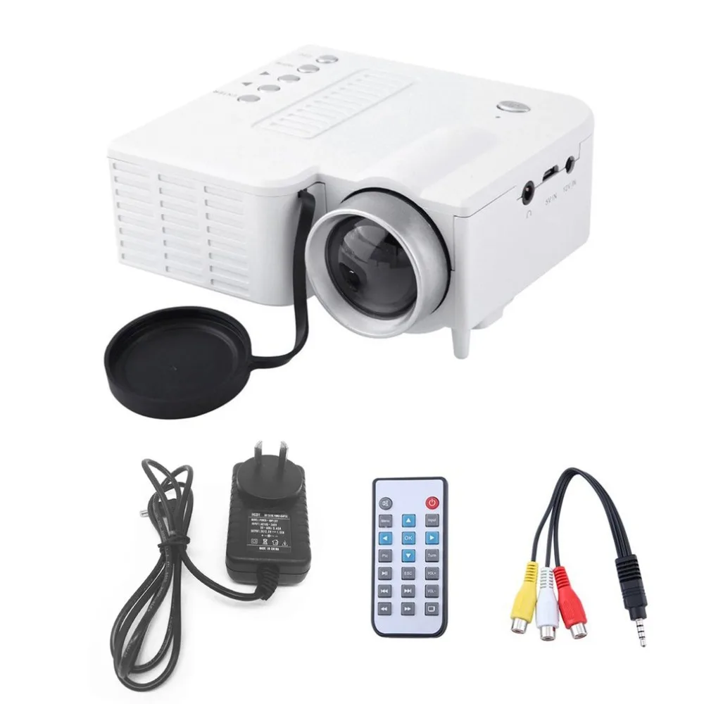 UC28A Мини Портативный светодиодный проектор lcd 1080P HD мультимедийный домашний кинотеатр USB TF HDMI AV светодиодный проектор для домашнего использования