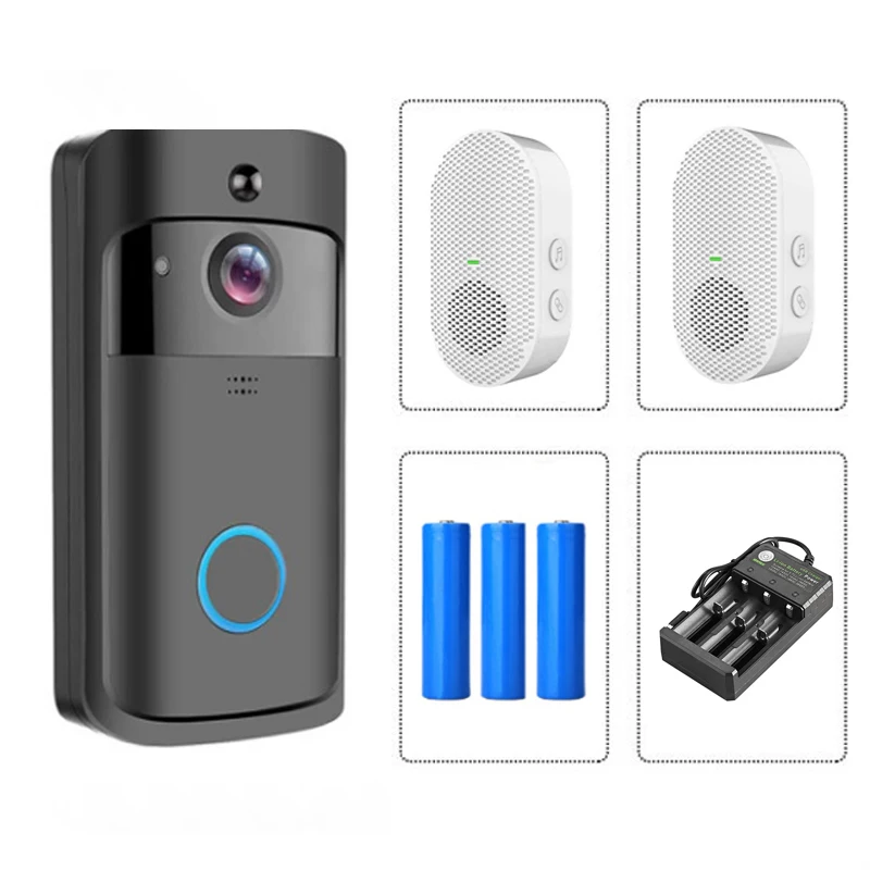 screen intercom EKEN V5 Smart Video WIFI Doorbell Camera 720P Visual Call Intercom Door Bell Infrared Night Vision Remote Record Home Security indoor monitor Door Intercom Systems