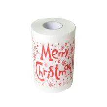 Кухонные ткани домашний Декор фестиваль принадлежности для ванной орнамент Рождество мультфильм печати Туалет Рулон Бумаги вечерние гостиная