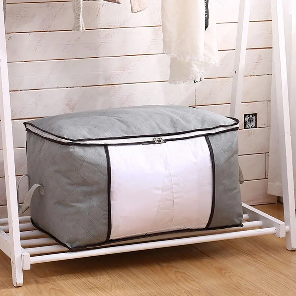 5 PCS Transparent Storage Bags Reusable Sealing Tote For Home Clothers Shoes Foldable Storage Organizer Travel Storage Bag