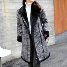Autumn Women Fashion Cardigan Coat Long Knit Sweater Coat Loose Long Sleeve Wild Jacket Plaid Print Plus Size Casual Jacket#J30