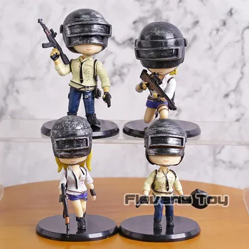 

PUBG Playerunknown's BattleGrounds Q Version PVC Action Figures Toys Dolls Doll for Car Decoration 2pcs/set