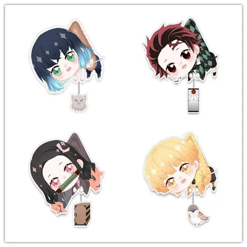 

New Japanese Anime Demon Slayer: Kimetsu no Yaiba Kamado Nezuko Cosplay Acrylic Keychain Keyring Gifts