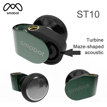 

Smabat ST10 ST-10 Ear Hook Earbud HIFI Metal Music Earphone Dynamic Driver Smabat Flagship Earbud With Detach MMCX Cable