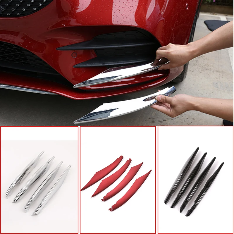 

4 x ABS Chrome Car Front Lamp Decoration StripTrim For Mercedes Benz A Class A180 A200 W177 2019 Accessories