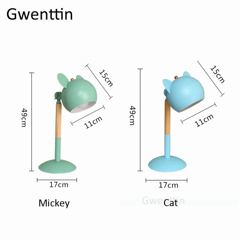 Скандинавская мультяшная деревянная настольная лампа современный Настольный
