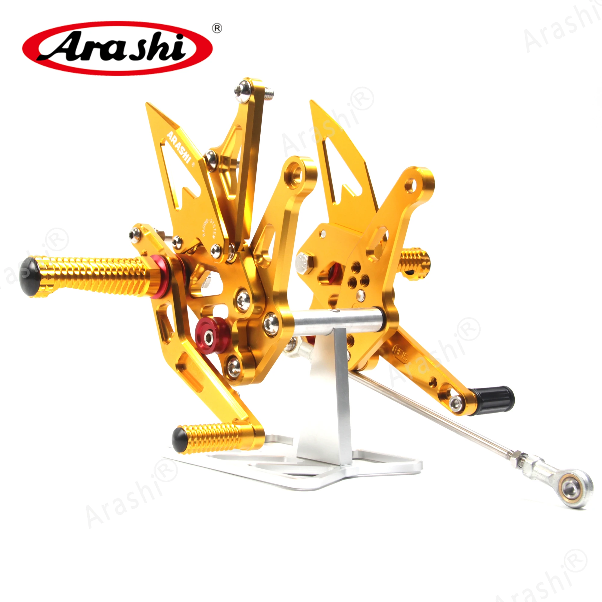 Регулируемая подставка для ног Arashi для KAWASAKI Z1000 Z 1000 Z1000SX CNC Rearset подножки задняя Подножки 14 15 алюминиевый черный