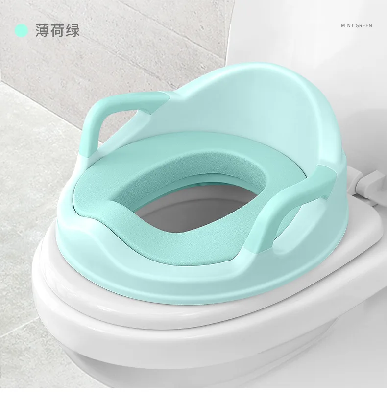 

Hao yi Point Large Size Pu Padded CHILDREN'S Pedestal Pan Ring Baby Toilet Seat Infants Pedestal Pan Toilet for Kids